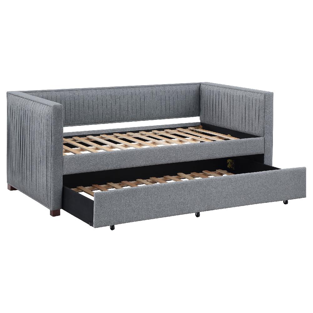 coaster Brodie Upholstered Twin Daybed with Trundle Grey