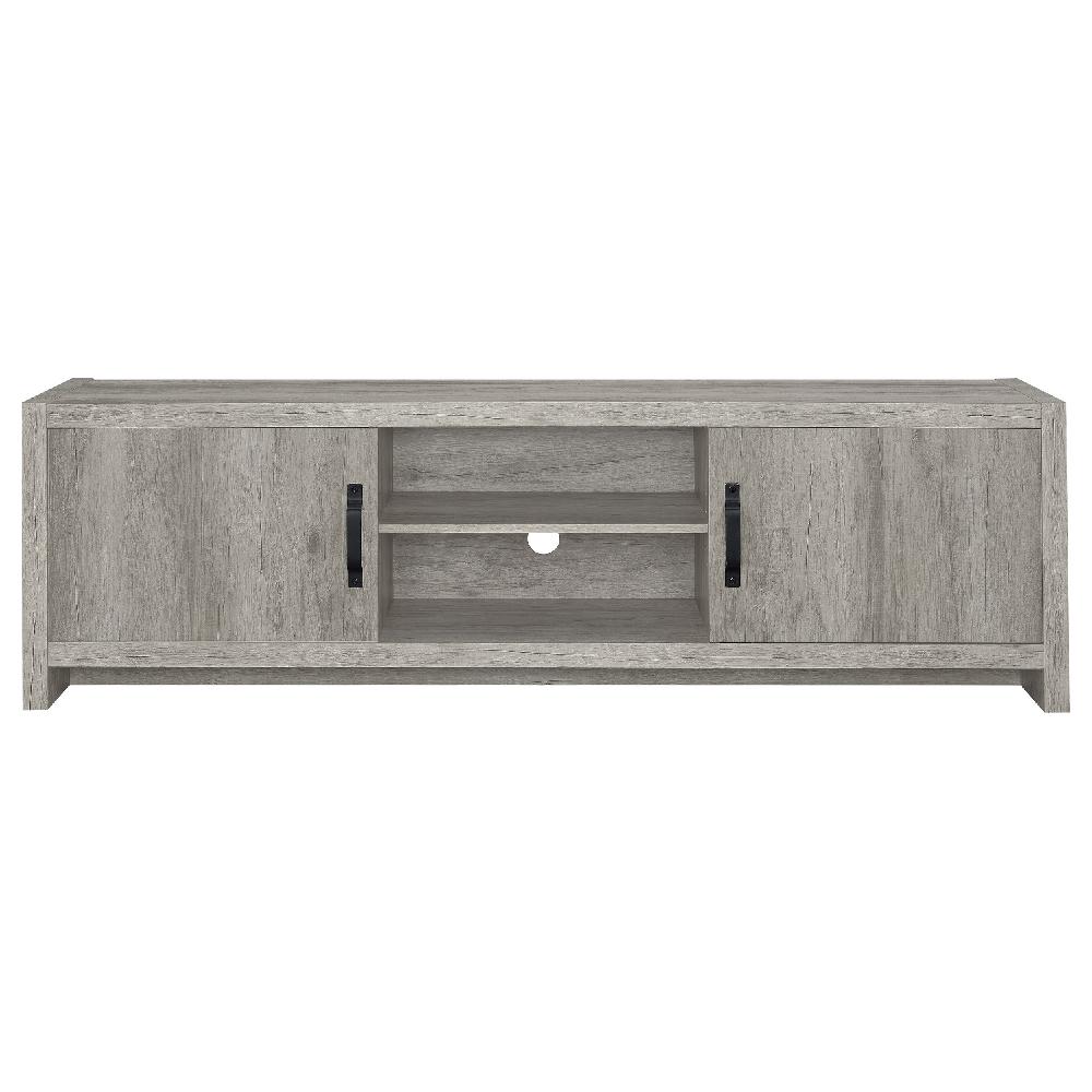 Coaster Burke 2-door Engineered Wood 71-inch TV Stand Grey Driftwood