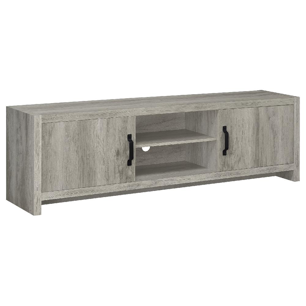 coaster Burke 2-door Engineered Wood 71-inch TV Stand Grey Driftwood