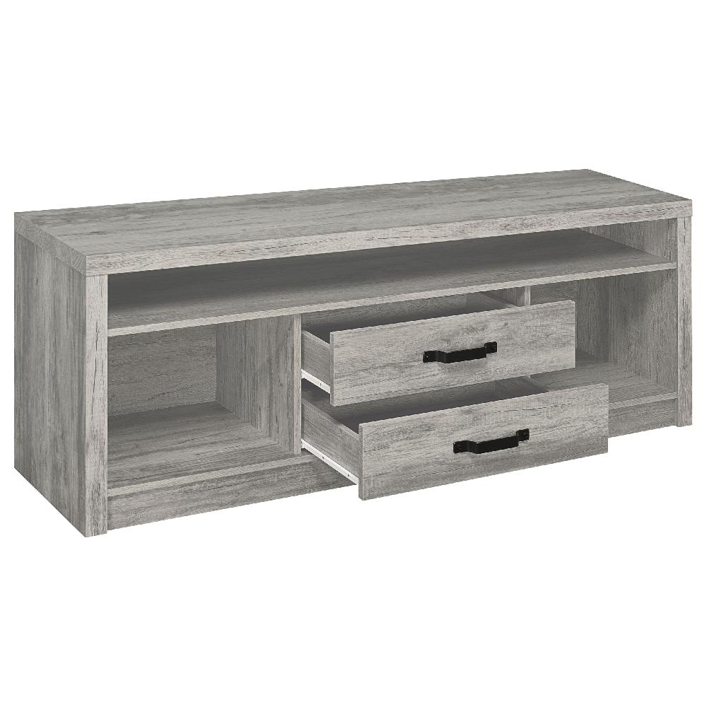 Coaster Burke 2-drawer Engineered Wood 59-inch TV Stand Grey Driftwood