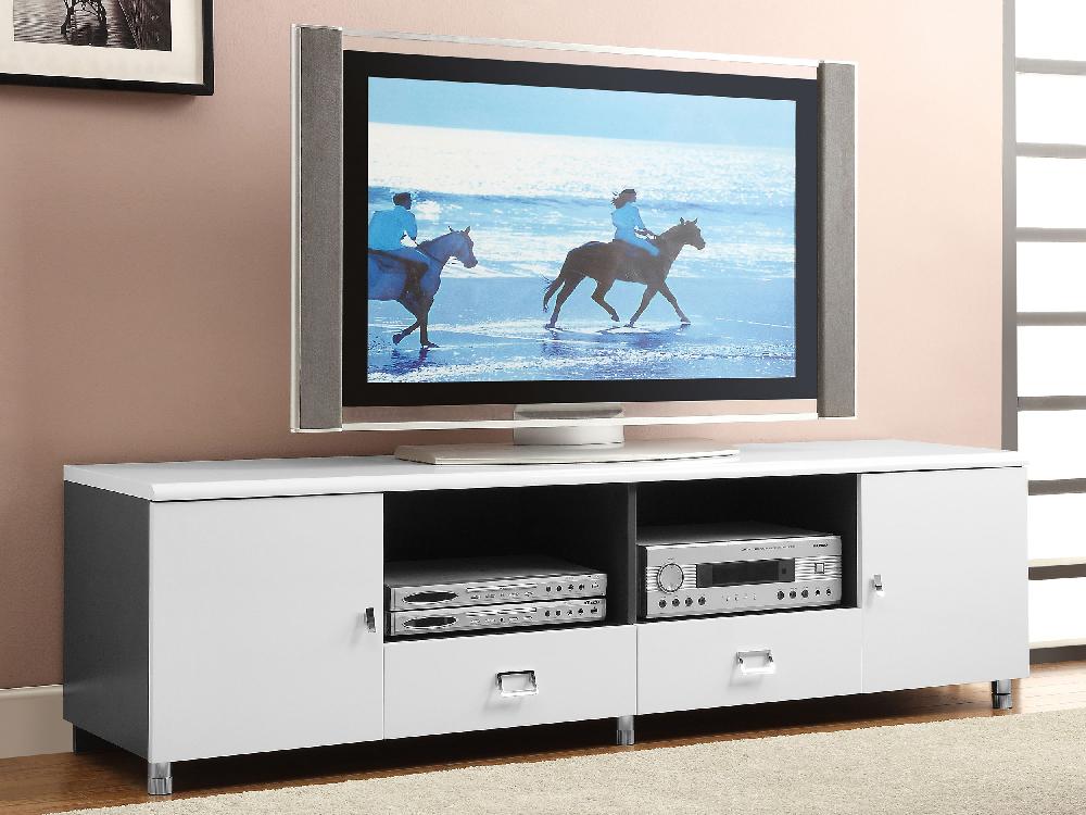 Coaster Burkett 2-door Engineered Wood 71-inch TV Stand White High Gloss