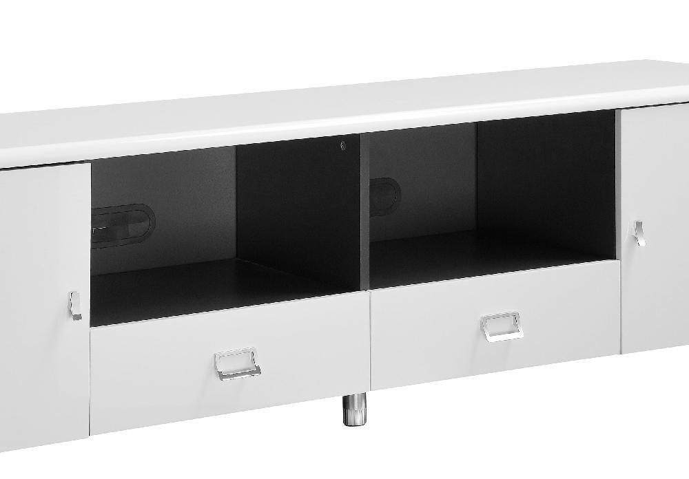 Coaster Burkett 2-door Engineered Wood 71-inch TV Stand White High Gloss