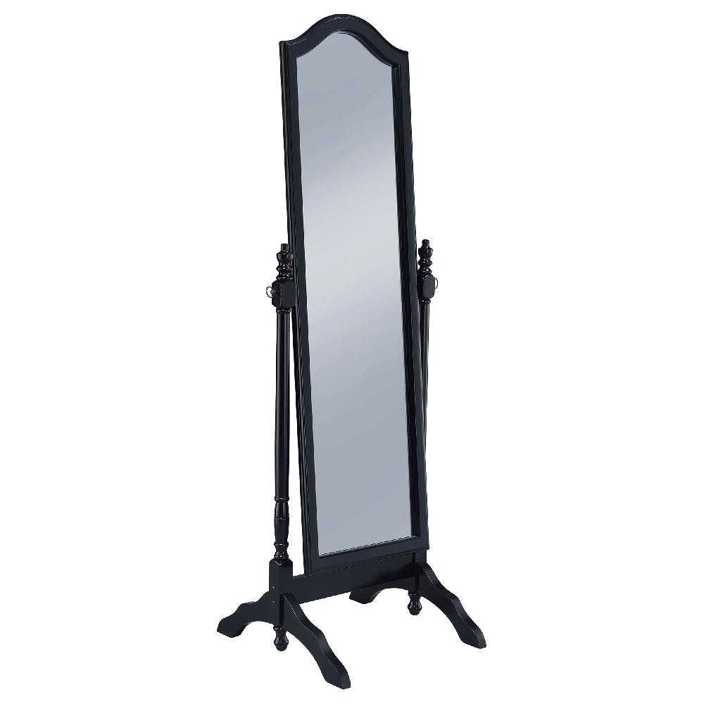 coaster Cabot Wood Adjustable Full Length Cheval Mirror Black