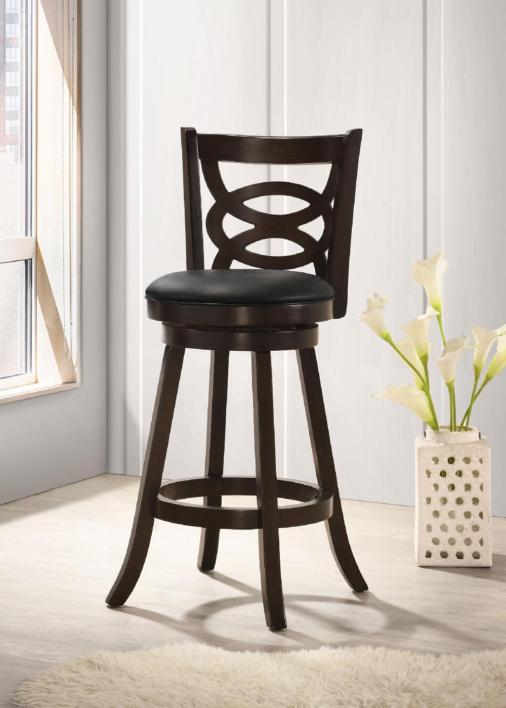 Coaster Calecita Wood Swivel Bar Stool Cappuccino (Set Of 2)