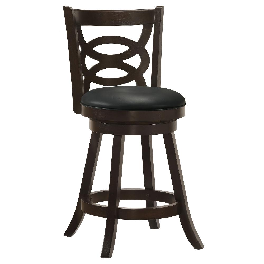 Coaster Calecita Wood Swivel Counter Stool Cappuccino (Set Of 2)