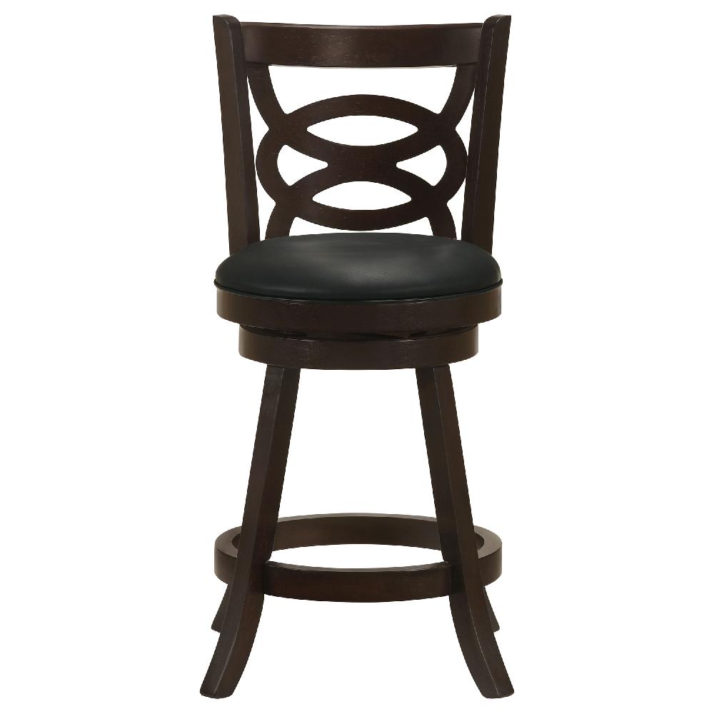 Coaster Calecita Wood Swivel Counter Stool Cappuccino (Set Of 2)