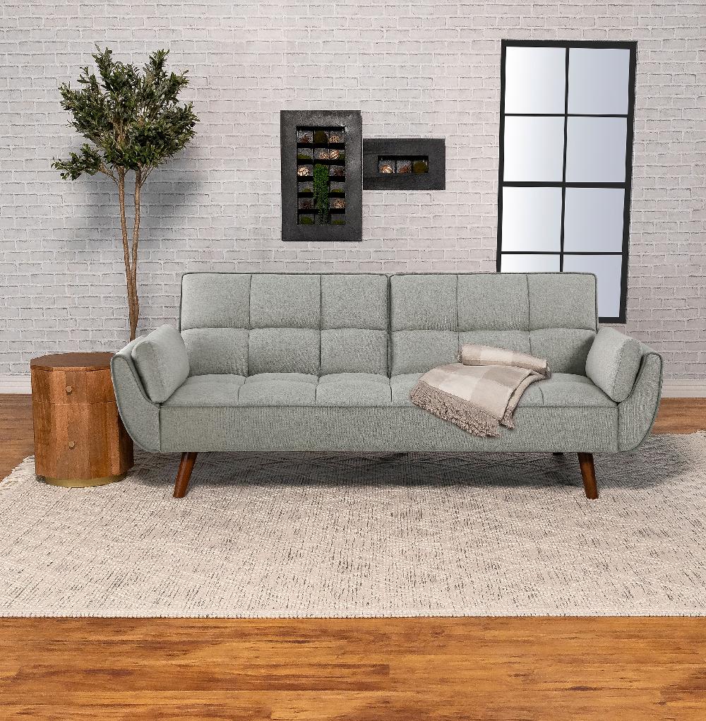Coaster Caufield Upholstered Tufted Convertible Sofa Bed Grey