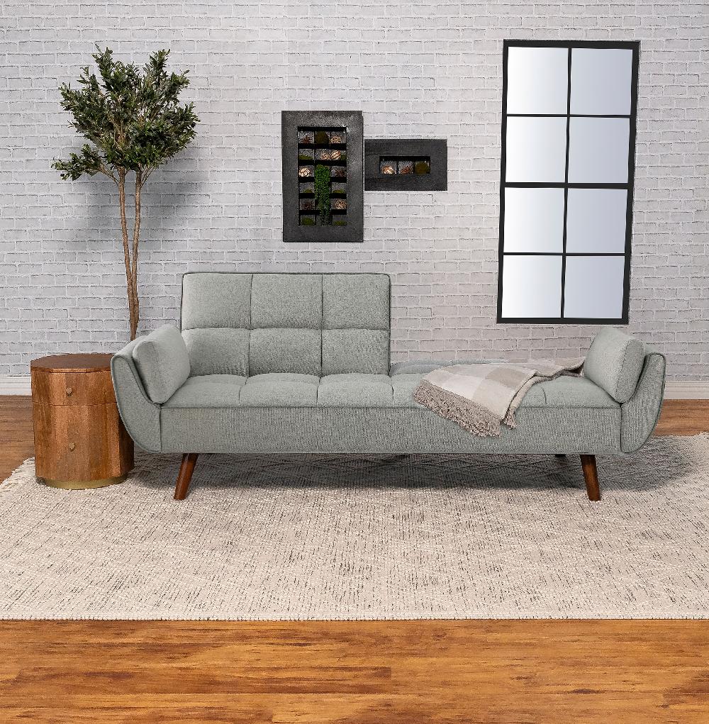 Coaster Caufield Upholstered Tufted Convertible Sofa Bed Grey