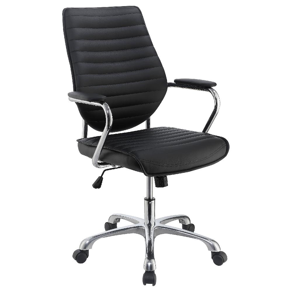 Coaster Chase Upholstered Adjustable Home Office Desk Chair Black