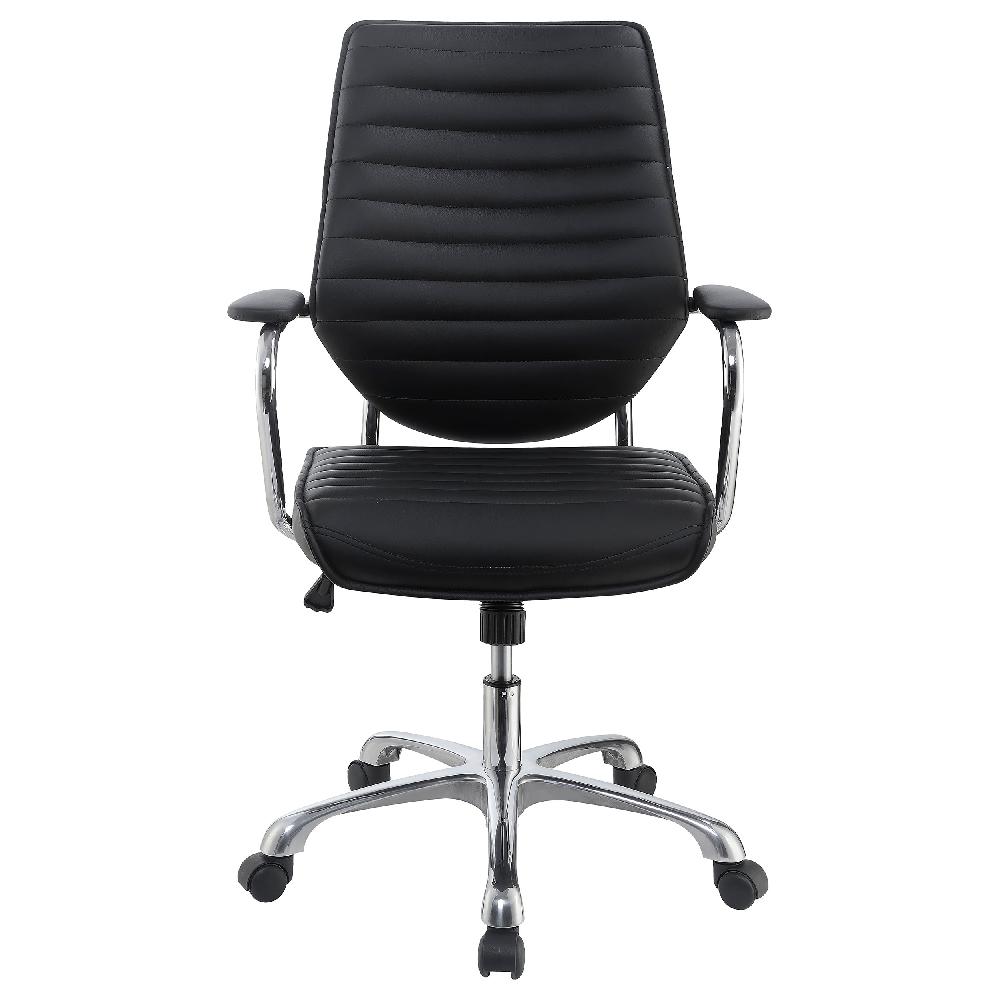 Coaster Chase Upholstered Adjustable Home Office Desk Chair Black