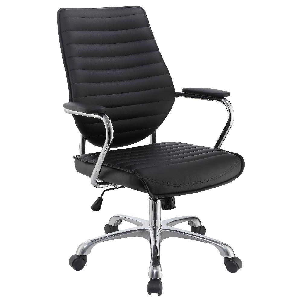 coaster Chase Upholstered Adjustable Home Office Desk Chair Black