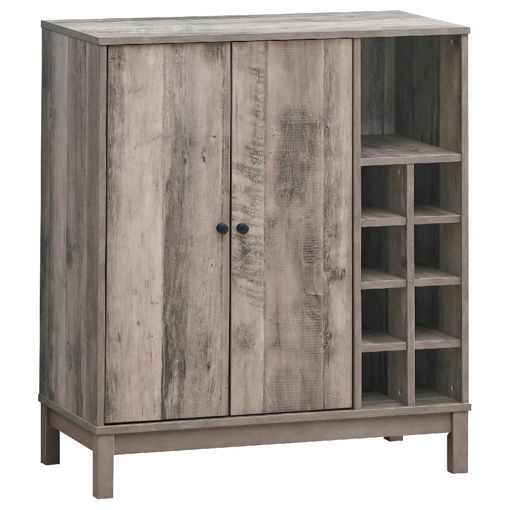 coaster Cheyenne 2-door Home Bar Wine Cabinet Weathered Acacia