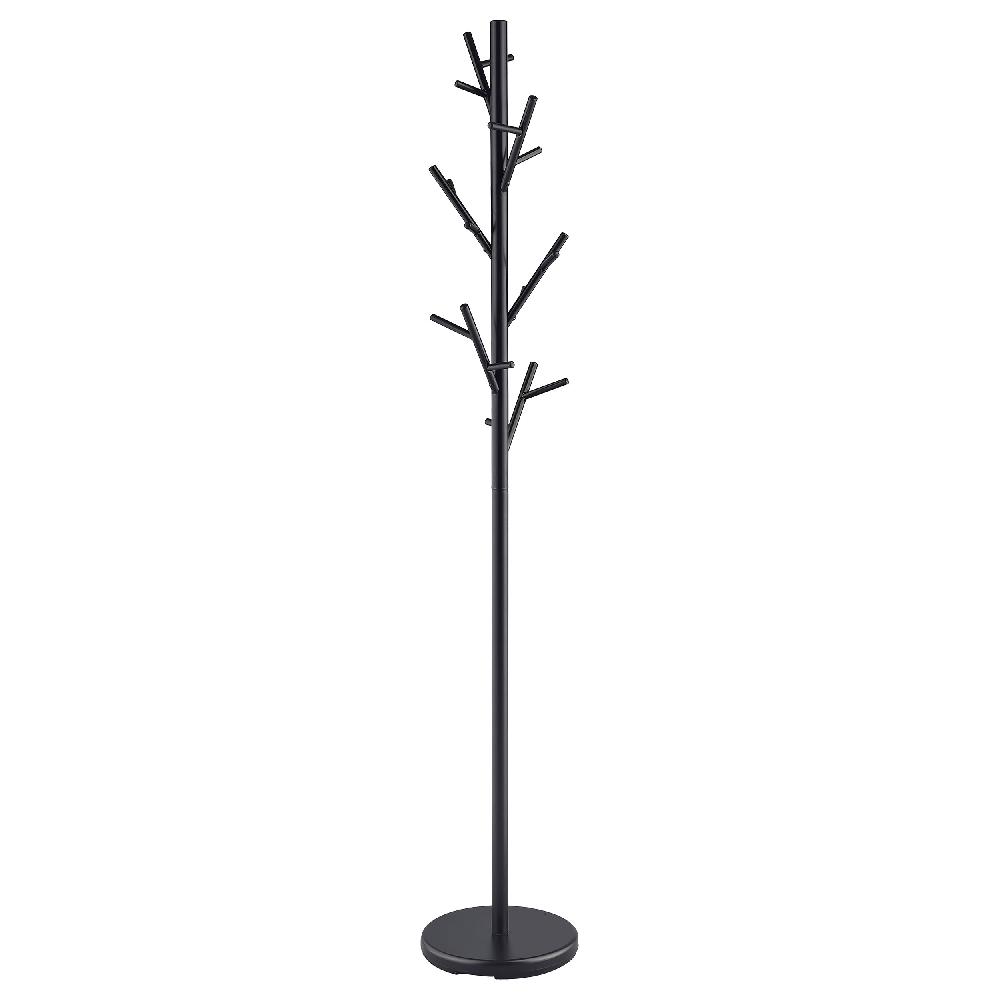 Coaster Clover 18 Hook Freestanding Metal Coat Rack Hat Hanger Black