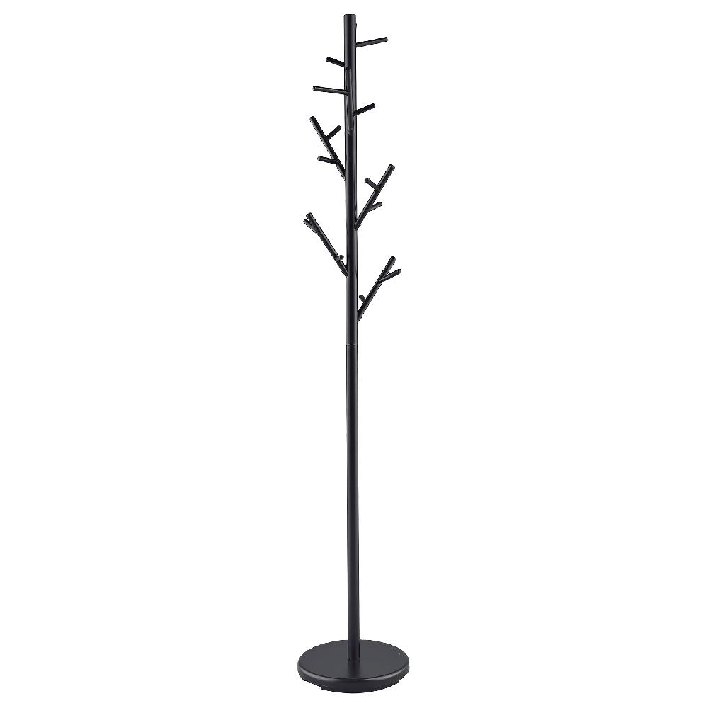 coaster Clover 18 Hook Freestanding Metal Coat Rack Hat Hanger Black