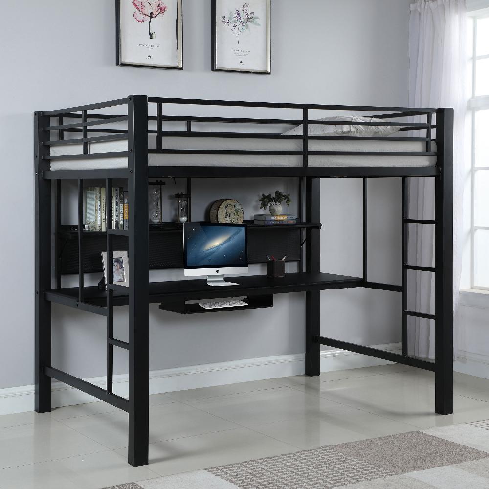 Coaster Avalon Full Workstation Loft Bed Black