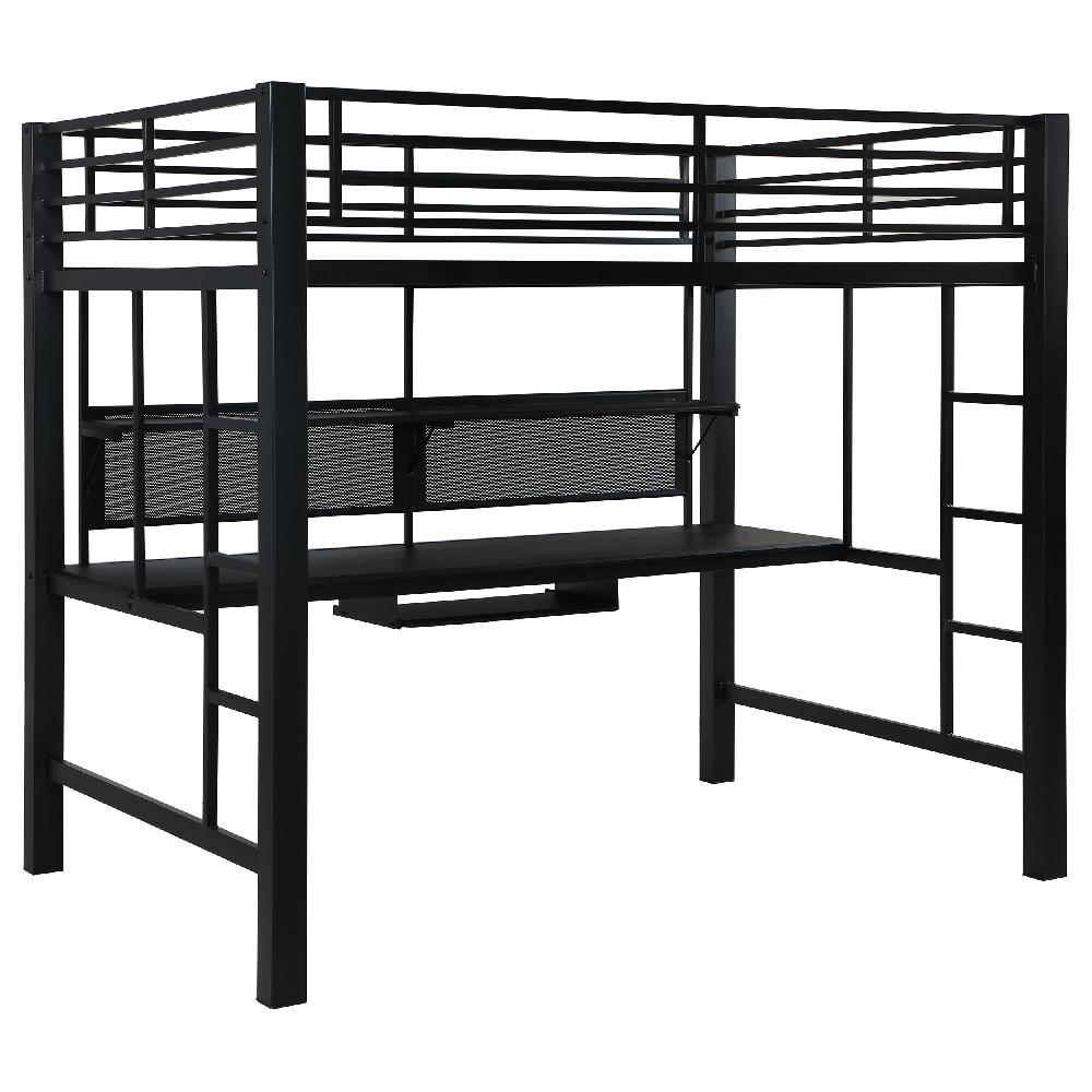 Coaster Avalon Full Workstation Loft Bed Black