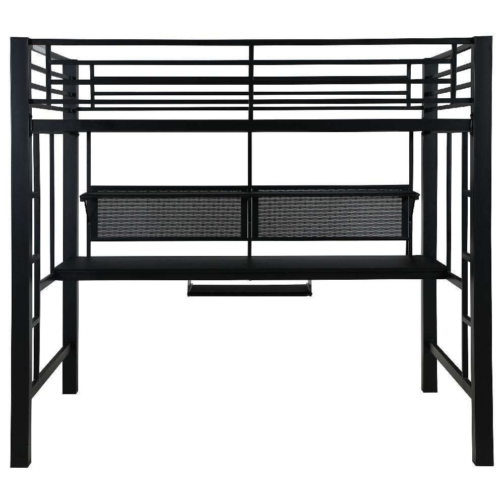 Coaster Avalon Full Workstation Loft Bed Black