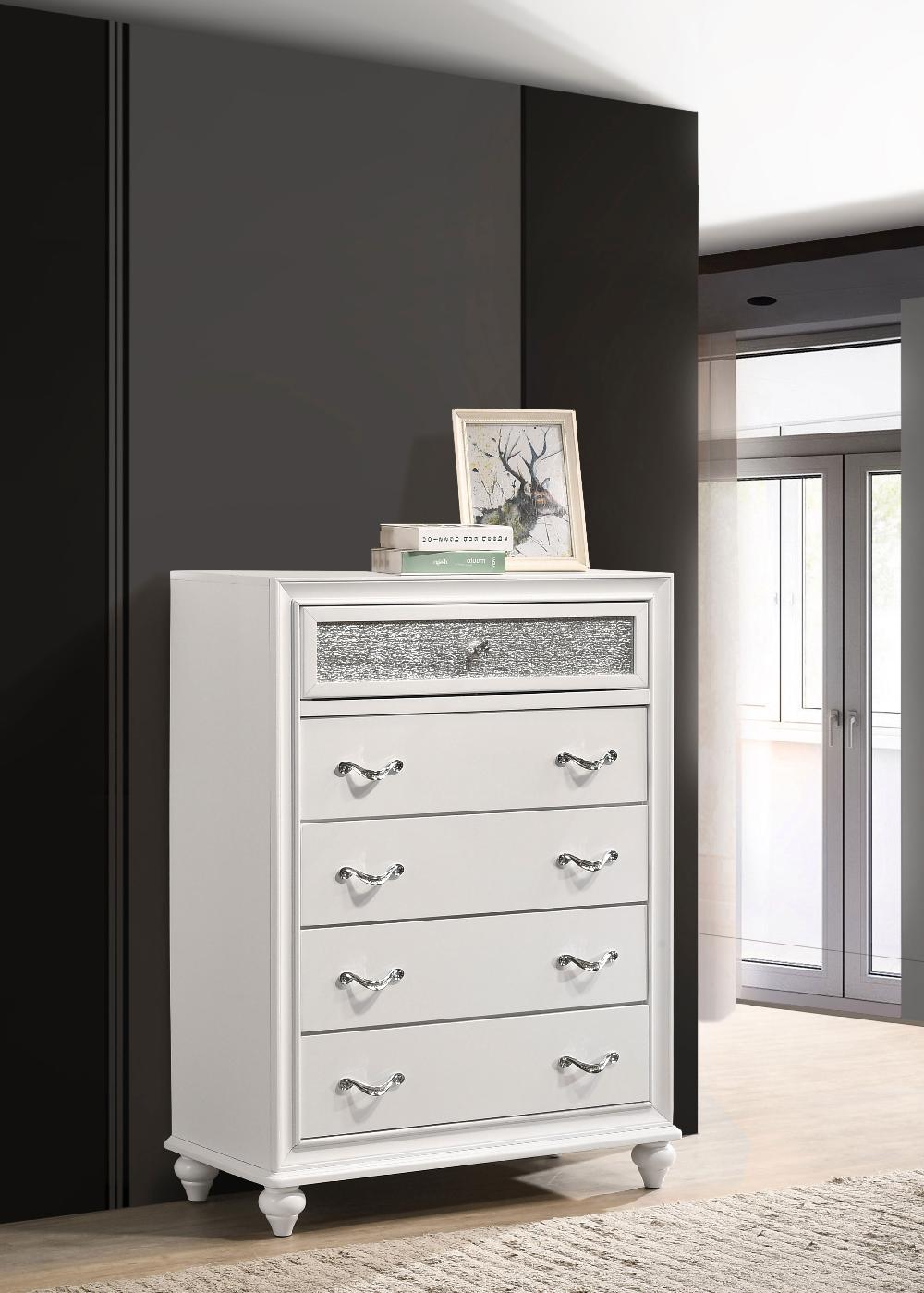 Coaster Barzini 5-drawer Bedroom Chest White