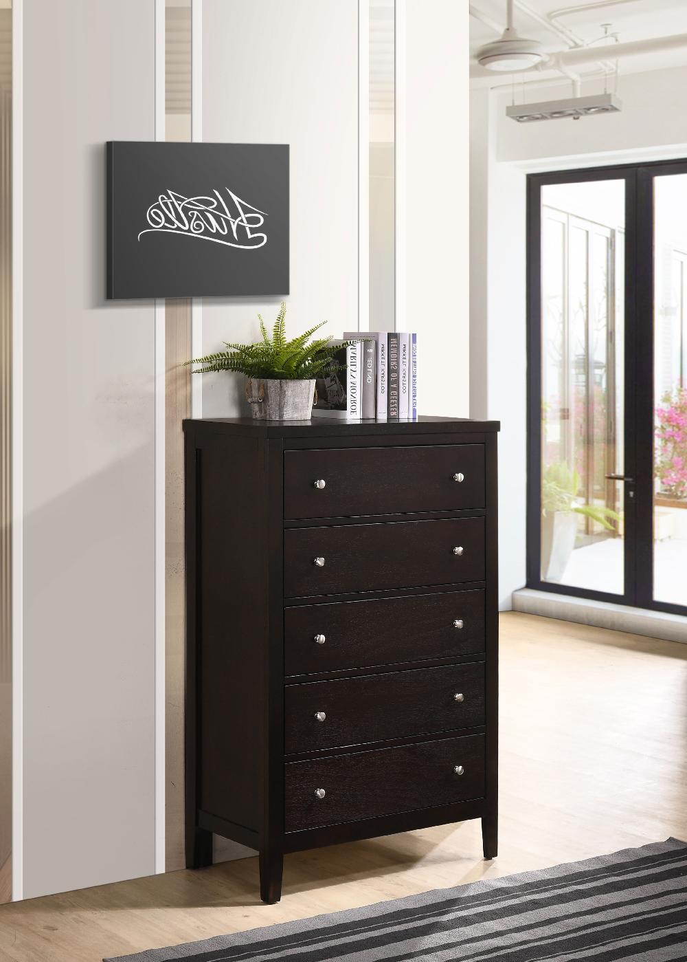 Coaster Carlton 5-drawer Bedroom Chest Cappuccino