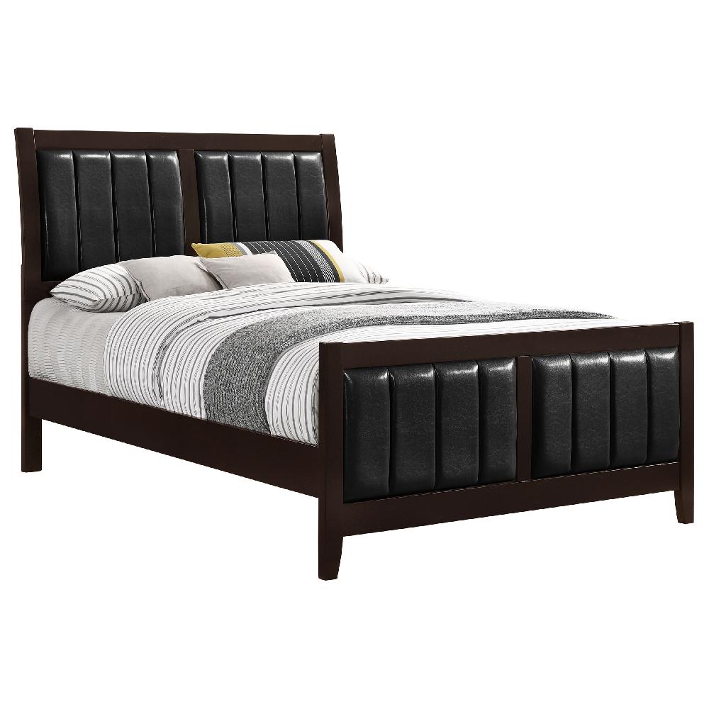 Coaster Carlton Wood Queen Panel Bed Cappuccino