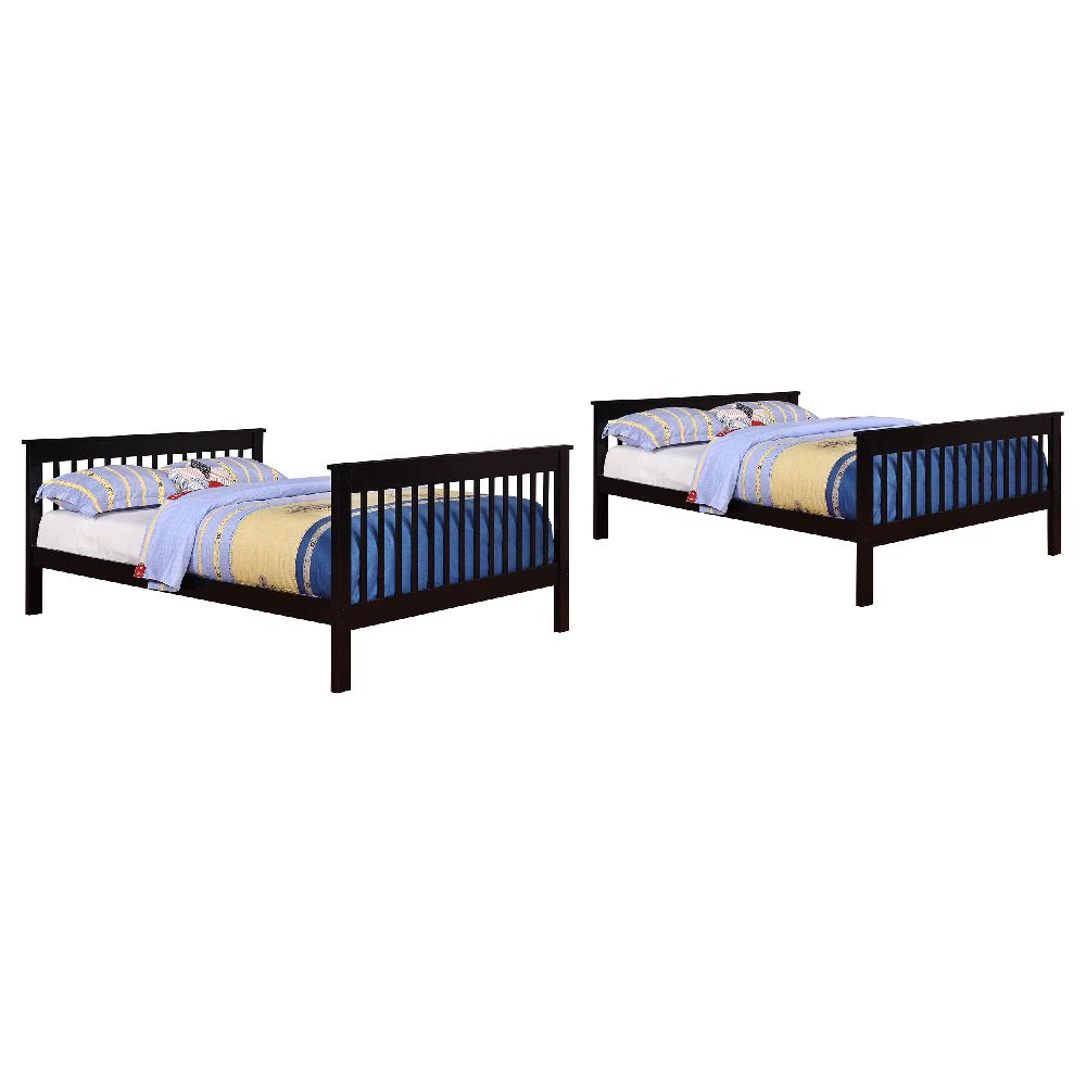 Coaster Chapman Wood Full Over Full Bunk Bed Black