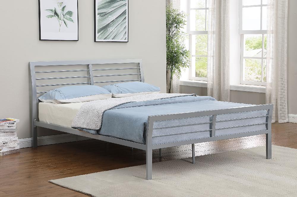 Coaster Cooper Metal Queen Open Frame Bed Silver