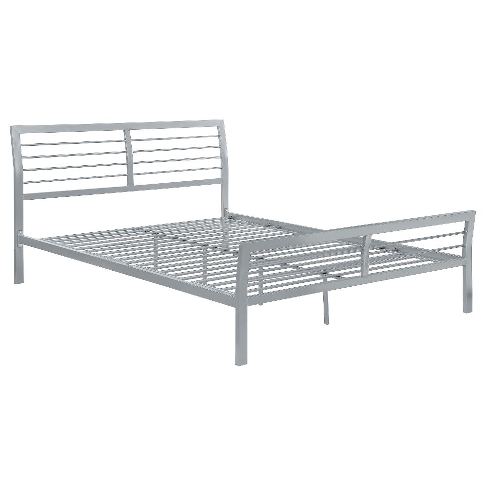 coaster Cooper Metal Queen Open Frame Bed Silver