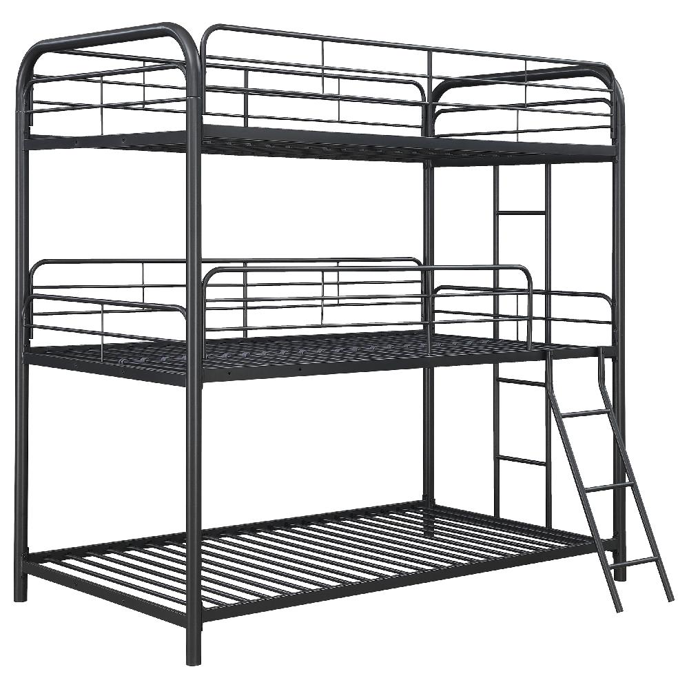 coaster Garner Metal Twin Triple Bunk Bed Gunmetal