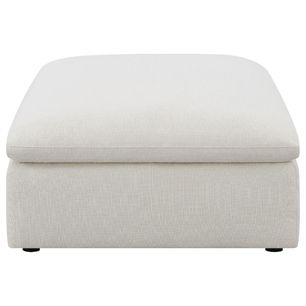 Coaster Hobson Square Upholstered Ottoman Ivory
