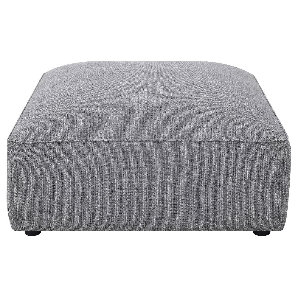 Coaster Jennifer Square Upholstered Ottoman Grey