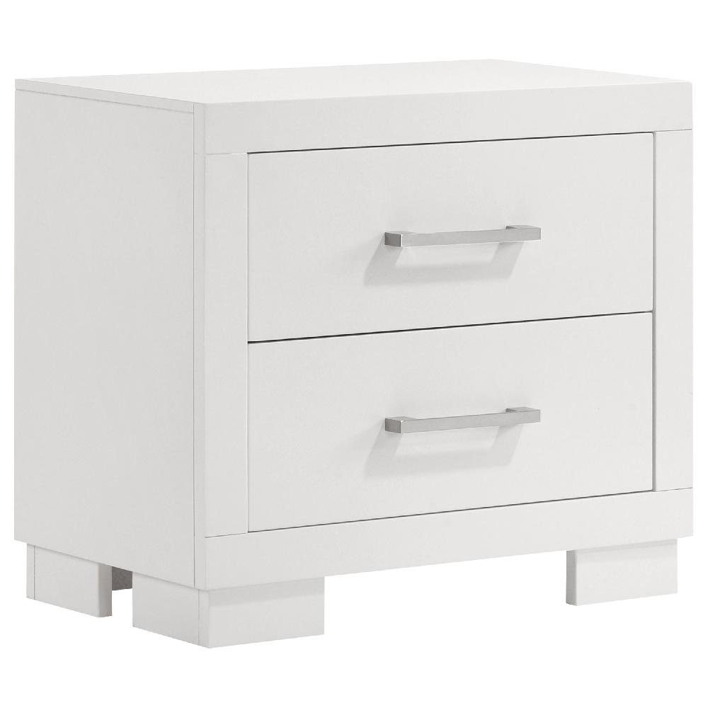coaster Jessica 2-drawer Nightstand Snow White