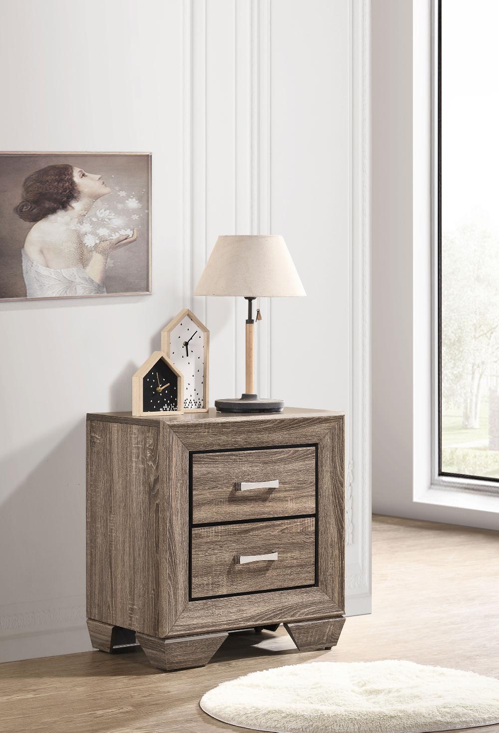 Coaster Kauffman 2-drawer Nightstand Washed Taupe