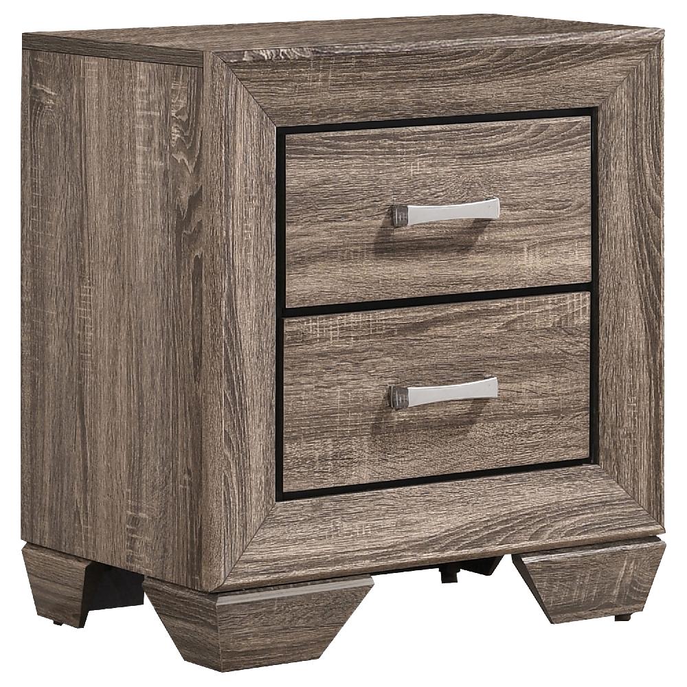 coaster Kauffman 2-drawer Nightstand Washed Taupe