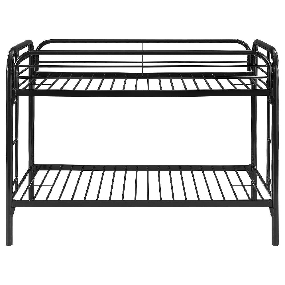 Coaster Morgan Metal Twin Over Twin Bunk Bed Black