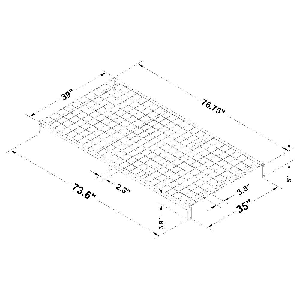 Coaster Pippa Metal Twin Link Spring Black