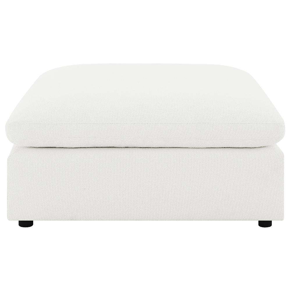 Coaster Raleigh Boucle Upholstered Ottoman Ivory