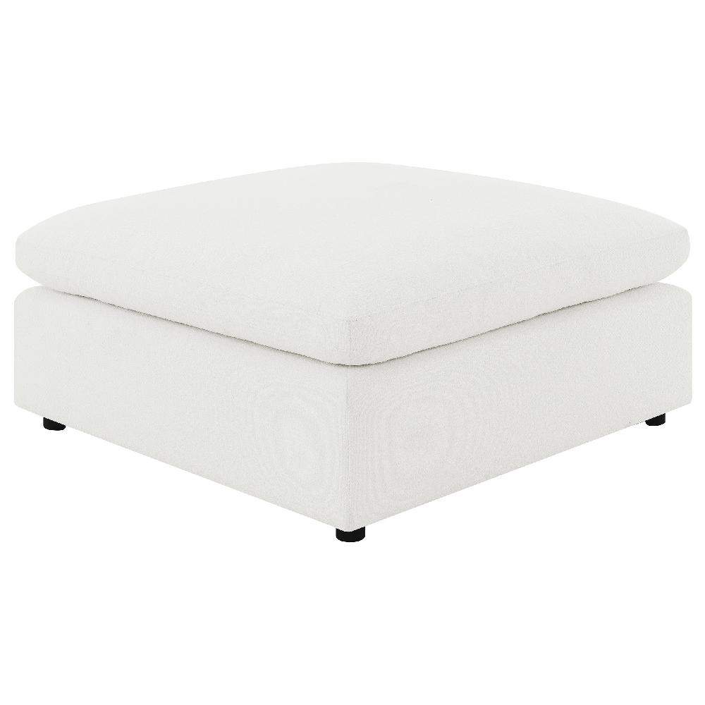 Coaster Raleigh Boucle Upholstered Ottoman Ivory