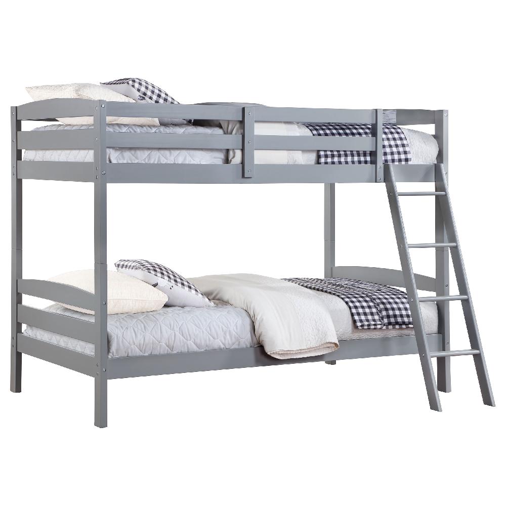 Coaster Rhea Wood Twin Over Twin Bunk Bed Grey