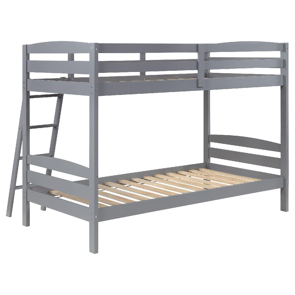 Coaster Rhea Wood Twin Over Twin Bunk Bed Grey