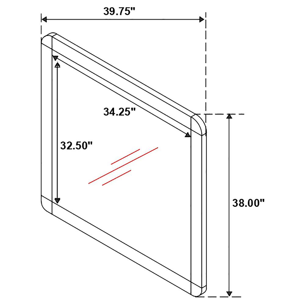 Coaster Robyn Dresser Mirror Dark Walnut