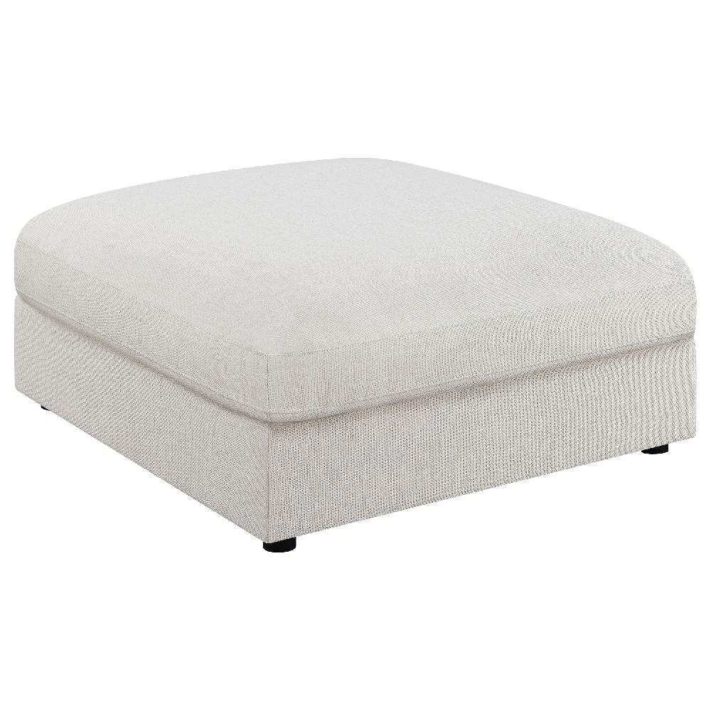 coaster Serene Square Upholstered Ottoman Beige