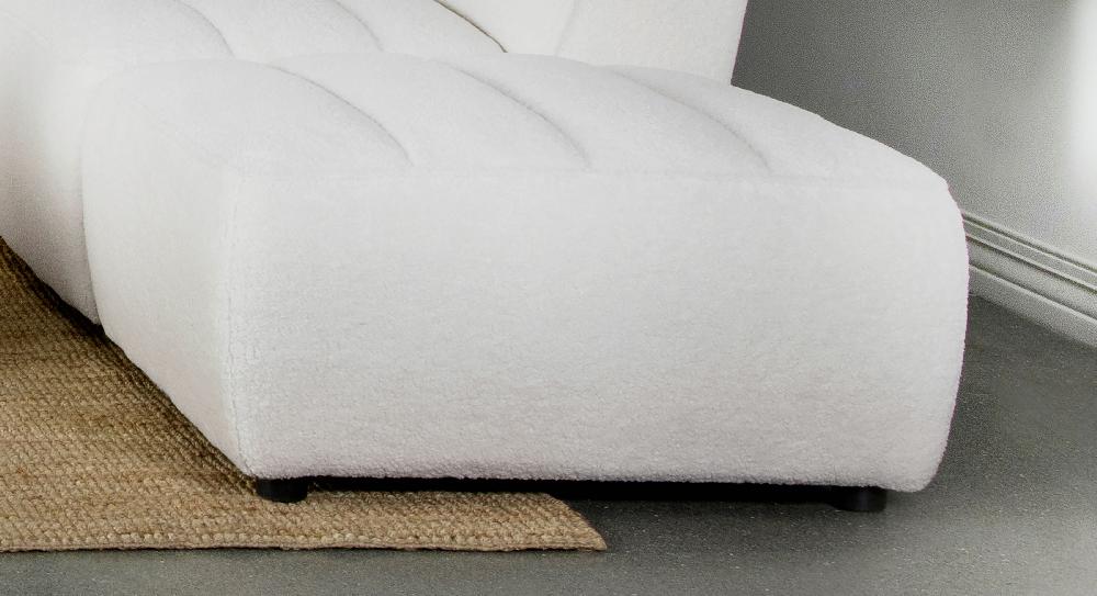 Coaster Sunny Square Upholstered Ottoman Natural