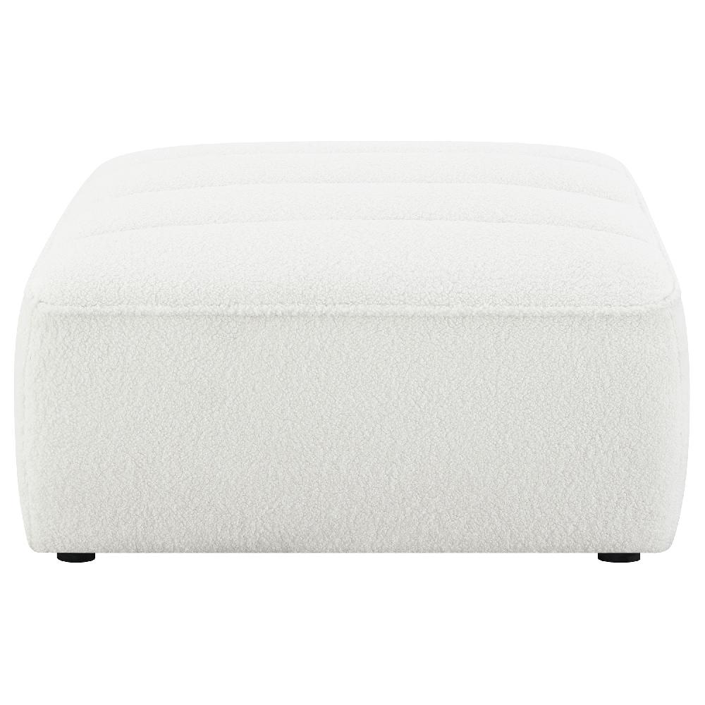 Coaster Sunny Square Upholstered Ottoman Natural
