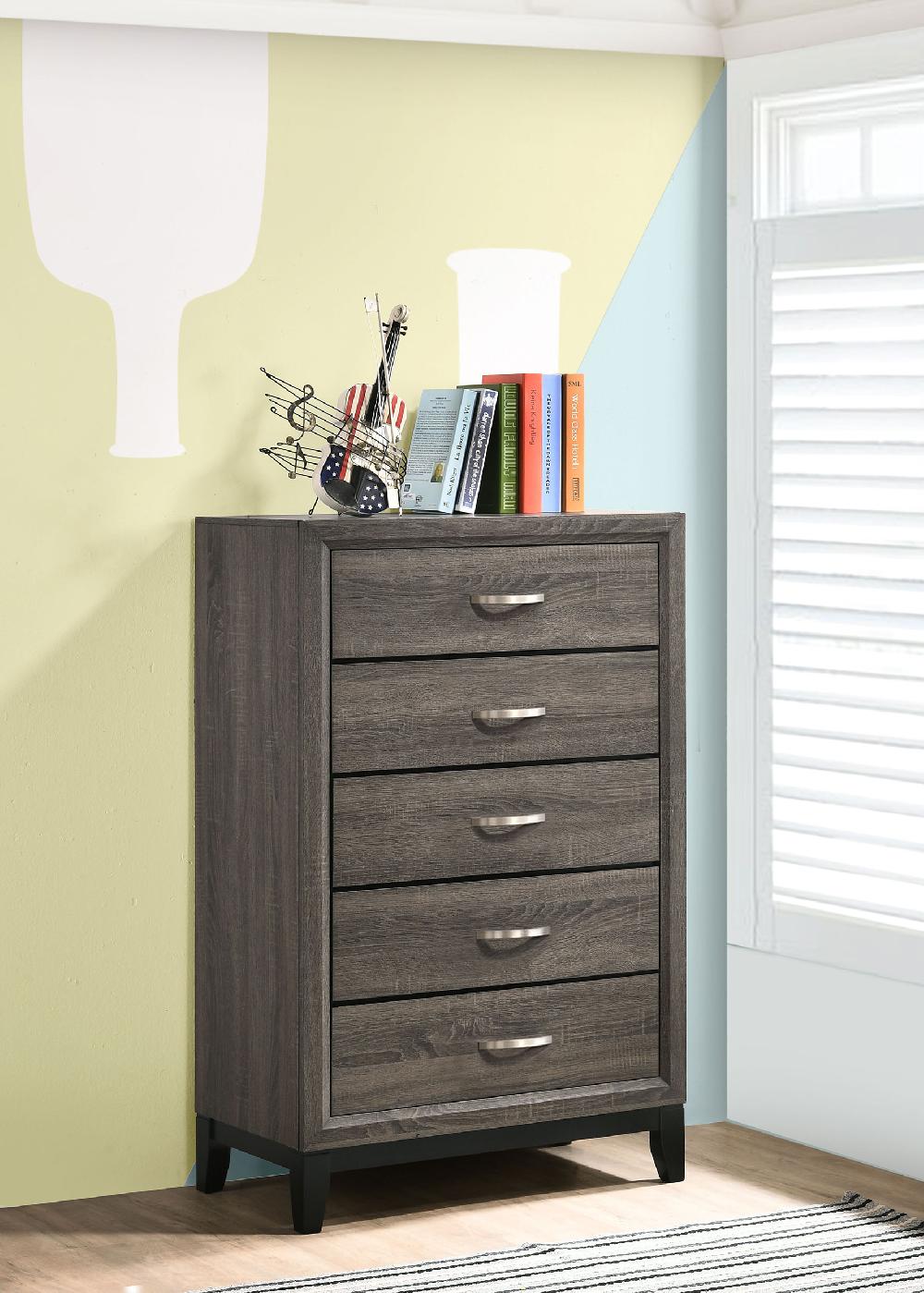 Coaster Watson 5-drawer Bedroom Chest Grey Oak