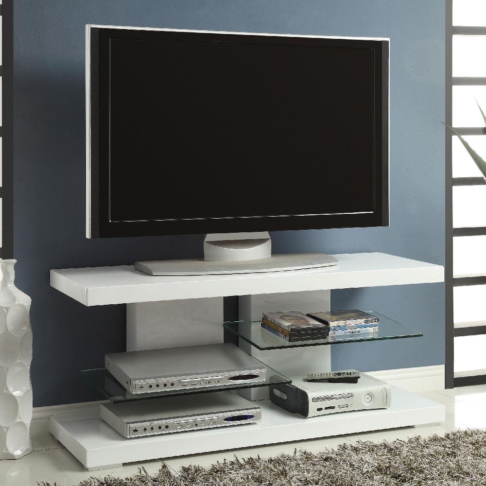 Coaster Cogswell 2-shelf Wood 47-inch TV Stand White High Gloss