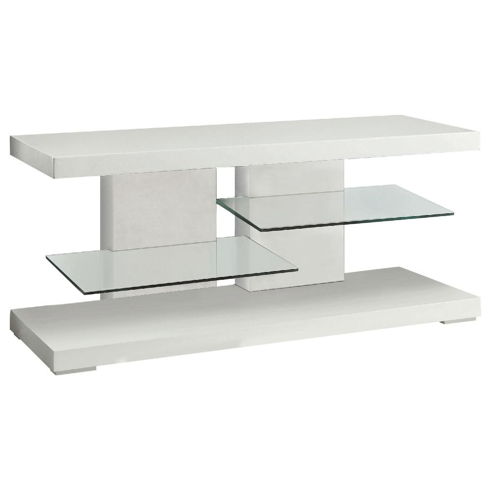 coaster Cogswell 2-shelf Wood 47-inch TV Stand White High Gloss