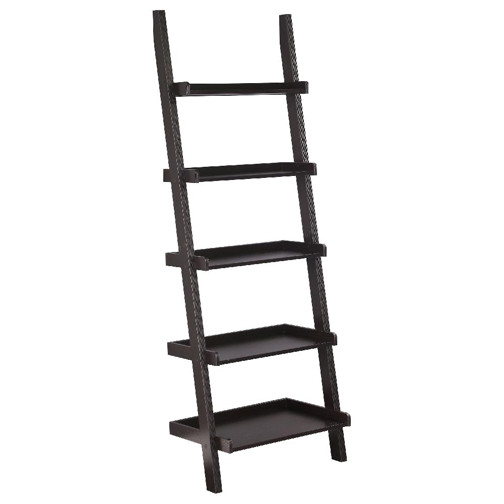 coaster Colella 72-inch 5-shelf Ladder Bookshelf Cappuccino