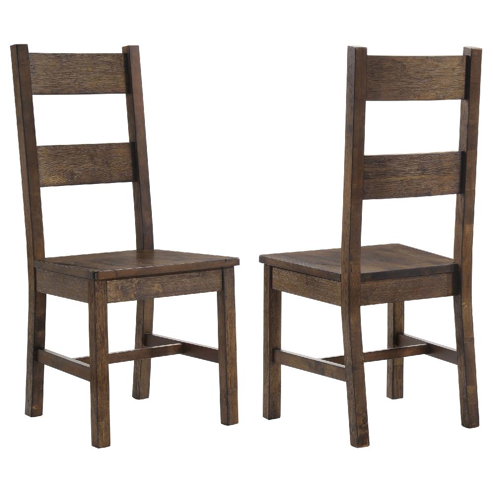 coaster Coleman Dining Side Chair Rustic Golden Brown (Set of 2)