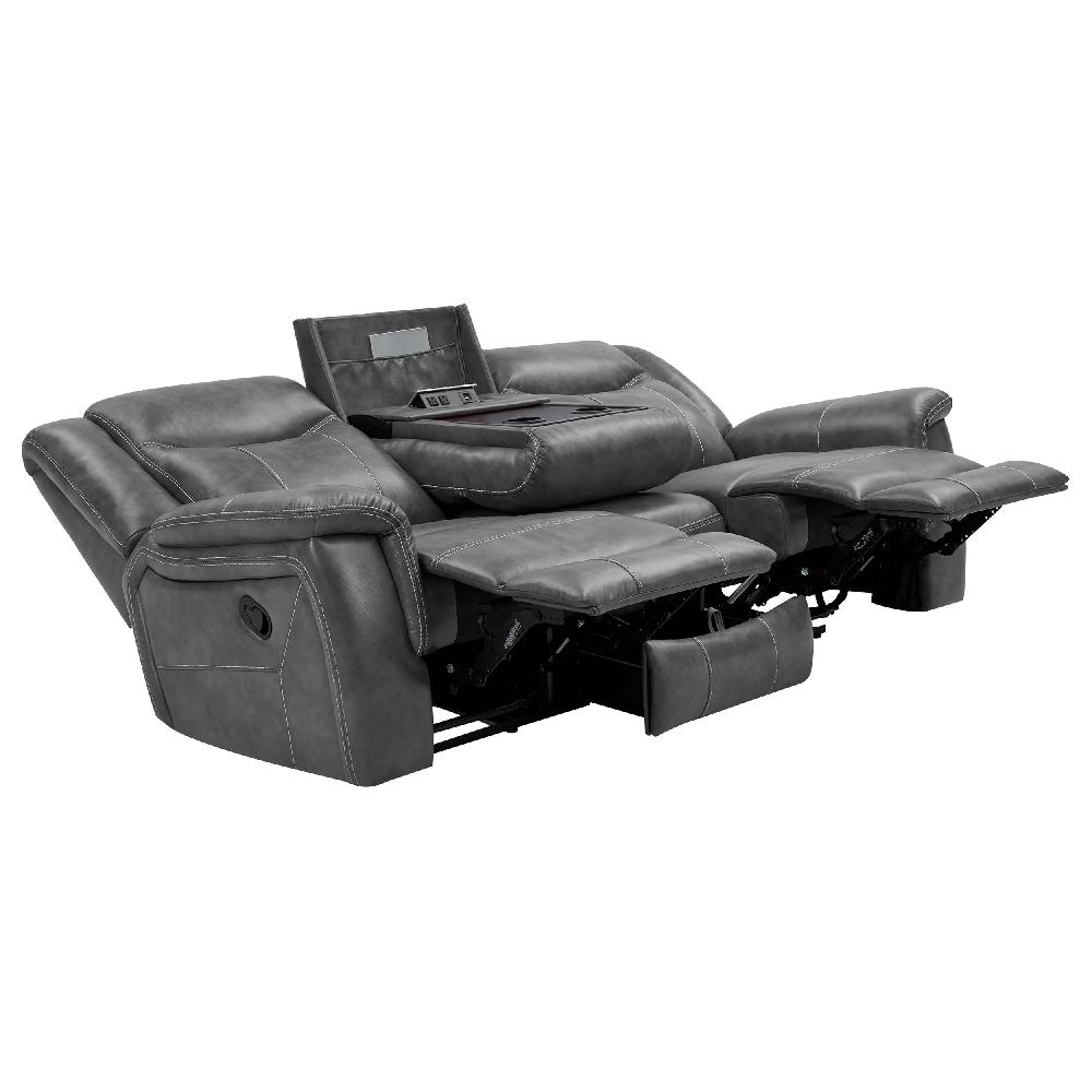 Coaster Conrad Upholstered Padded Arm Motion Sofa Grey