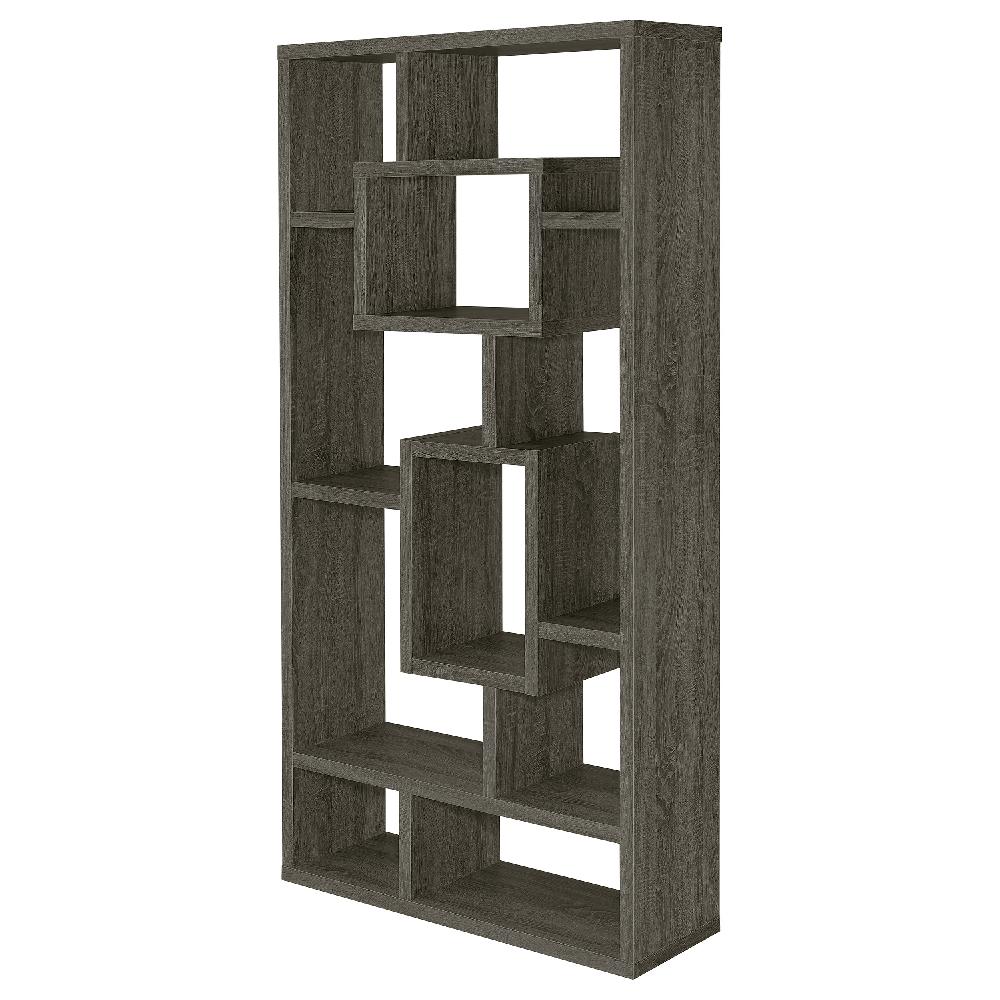 Coaster Corey 71-inch 8-shelf Bookshelf Weathered Grey